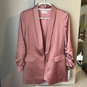 Beyond Rose Satin Blazer